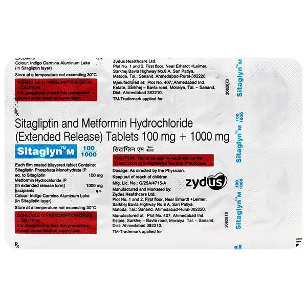 Sitaglyn M 100/1000 Tablet ER